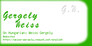 gergely weiss business card